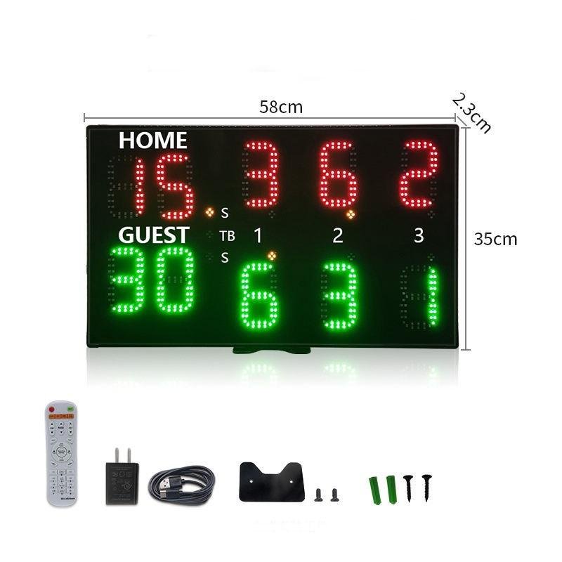 Ganxin Portable Tennis Scoreboard Accurate Score Keeping Display LED Digital Electronic Cricket Tennis Scoreboard