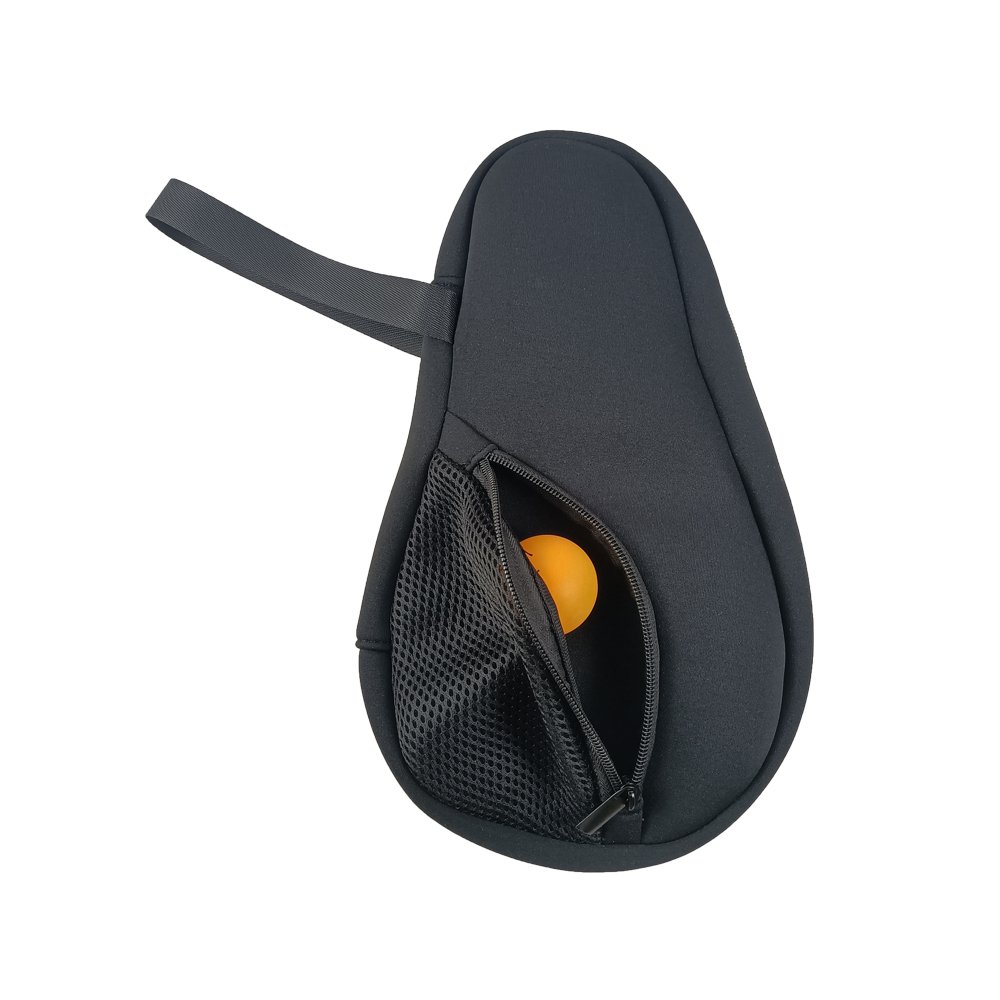 Sport Accessories Neoprene Black Pingpong Ball Table Tennis Racket Cover Bag