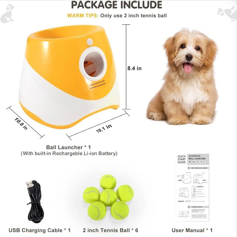 Source factory OEM pet tennis ball launcher machine promotional tennis ball launcher machine