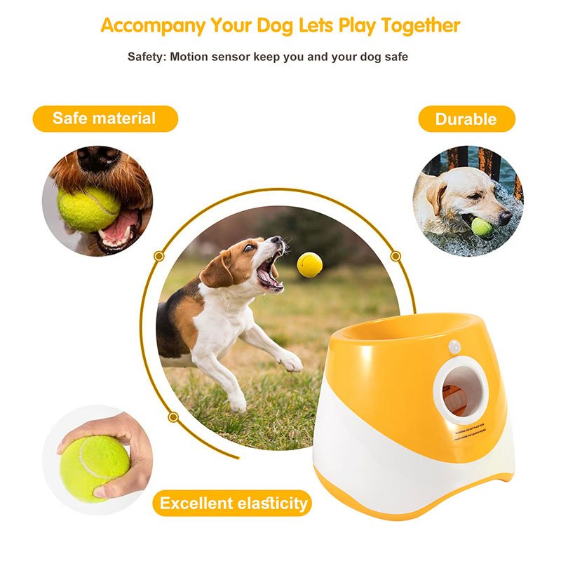 Source factory OEM pet tennis ball launcher machine promotional tennis ball launcher machine
