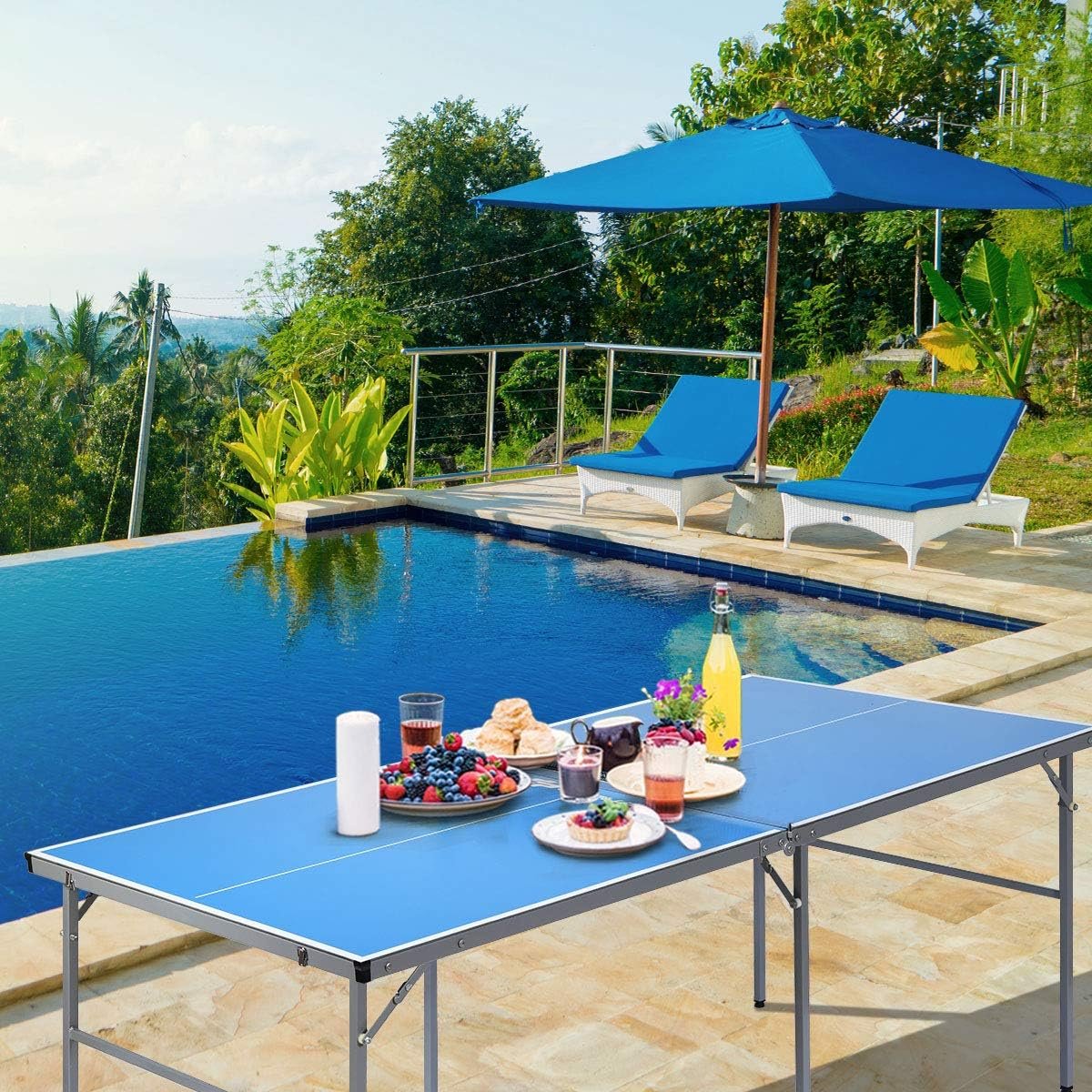 High Quality folding portable plastic table tennis table pingpong table