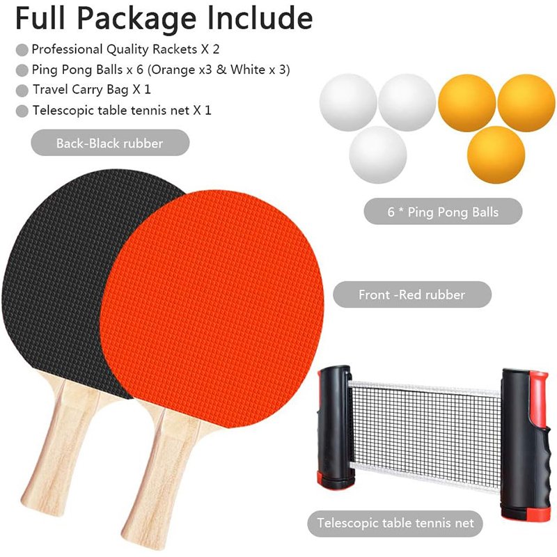 Hot Sale High Quality Paddle Game Set Table Tennis Paddles Retractable Game Set for Wholesale