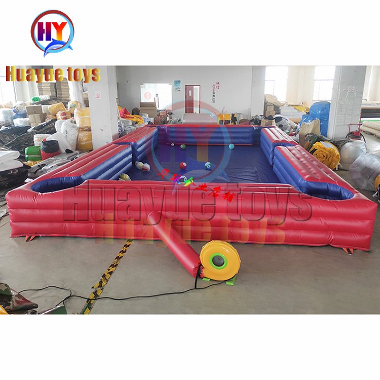 Attractive Inflatable pool table soccer ball inflatable billiard table games for child or adult team building games props