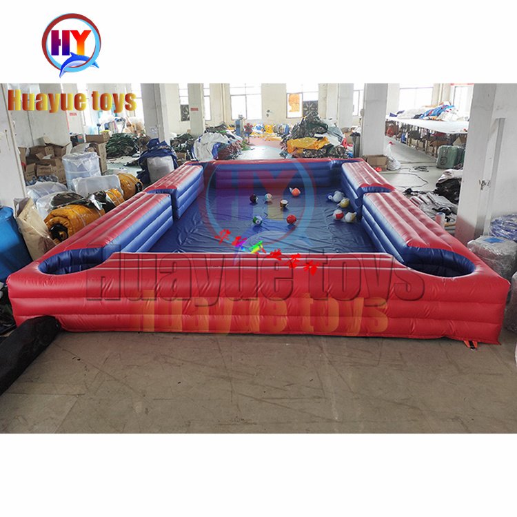 Attractive Inflatable pool table soccer ball inflatable billiard table games for child or adult team building games props
