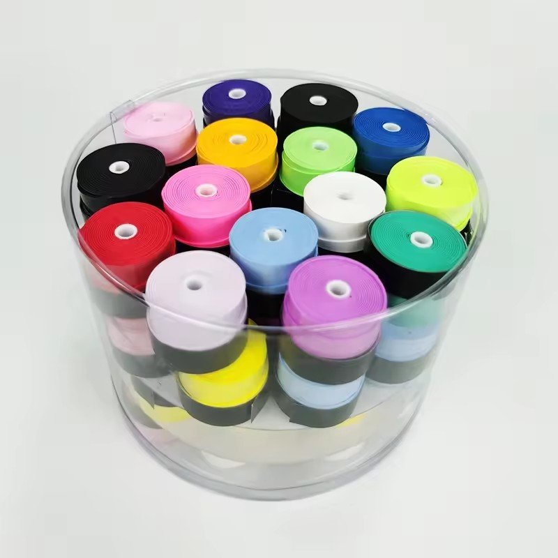 Good quality Customized Logo Tacky over grip Badminton Rackets Over Grips Tennis Racquet Wraps Anti-slip Handle Grip Tape
