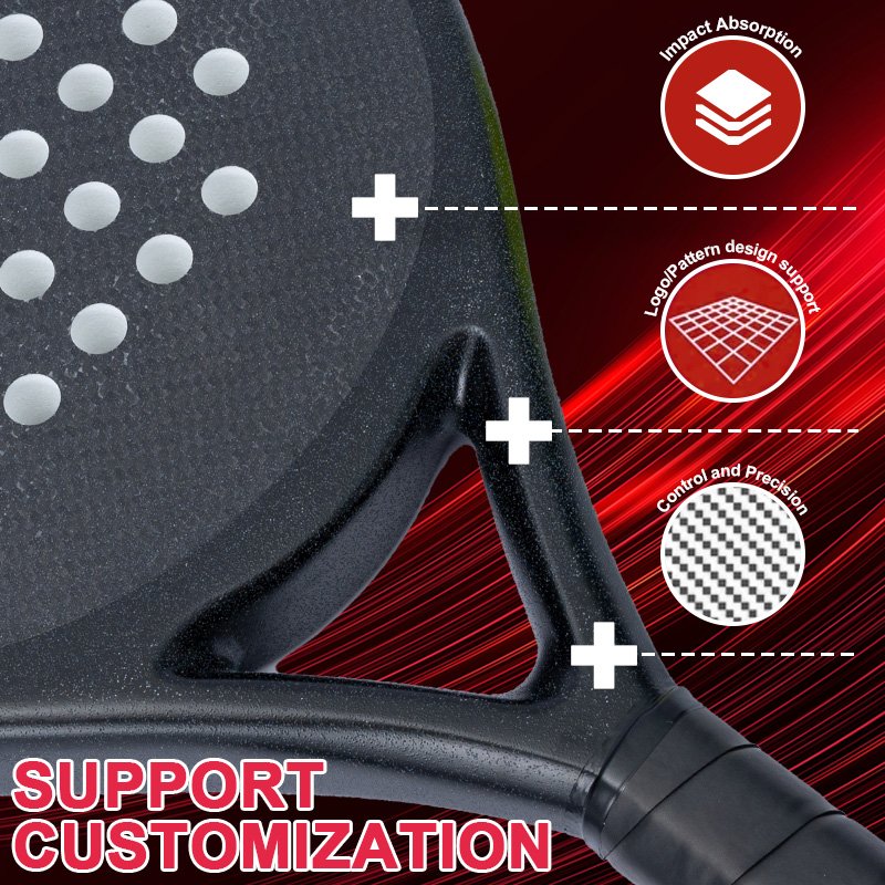 Hot Sales Wholesale Custom Print Professional EVA Core Beach Paddle Tennis Racket Glass Fibre Padel Rackets