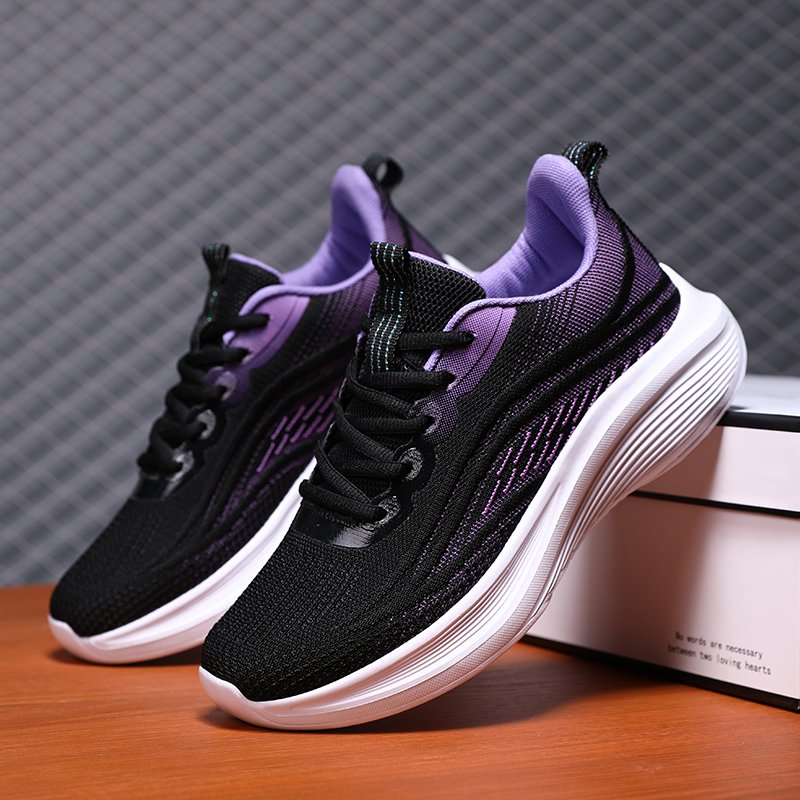 2024 Summer sneakers light-shoe-skinned, high-skinned, old-age soft-depressed jogging shoe girl