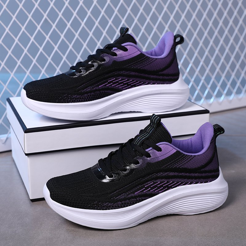 2024 Summer sneakers light-shoe-skinned, high-skinned, old-age soft-depressed jogging shoe girl