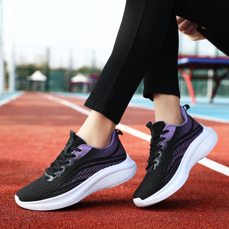 2024 Summer sneakers light-shoe-skinned, high-skinned, old-age soft-depressed jogging shoe girl