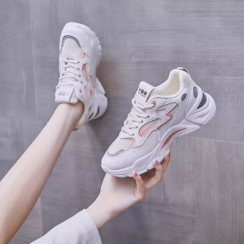 an xian flag girl's 2024 spring/summer new ins-tide movement korean father's recreational white shoes
