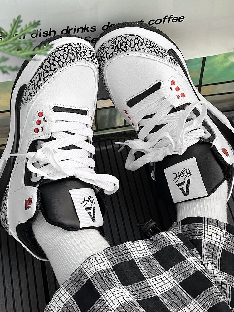 a new 2024, black and white, male shoe-basket basketball