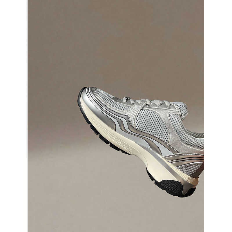 high-quality new edition ~24ss, silver, sneakers, thick-legged leisure shoes, sneakers