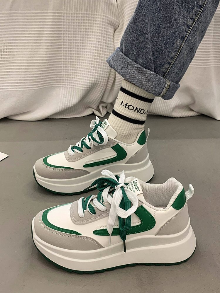 2024 spring-autumn new waffle shoes with a hundred pairs of white shoes and scrambling shoes
