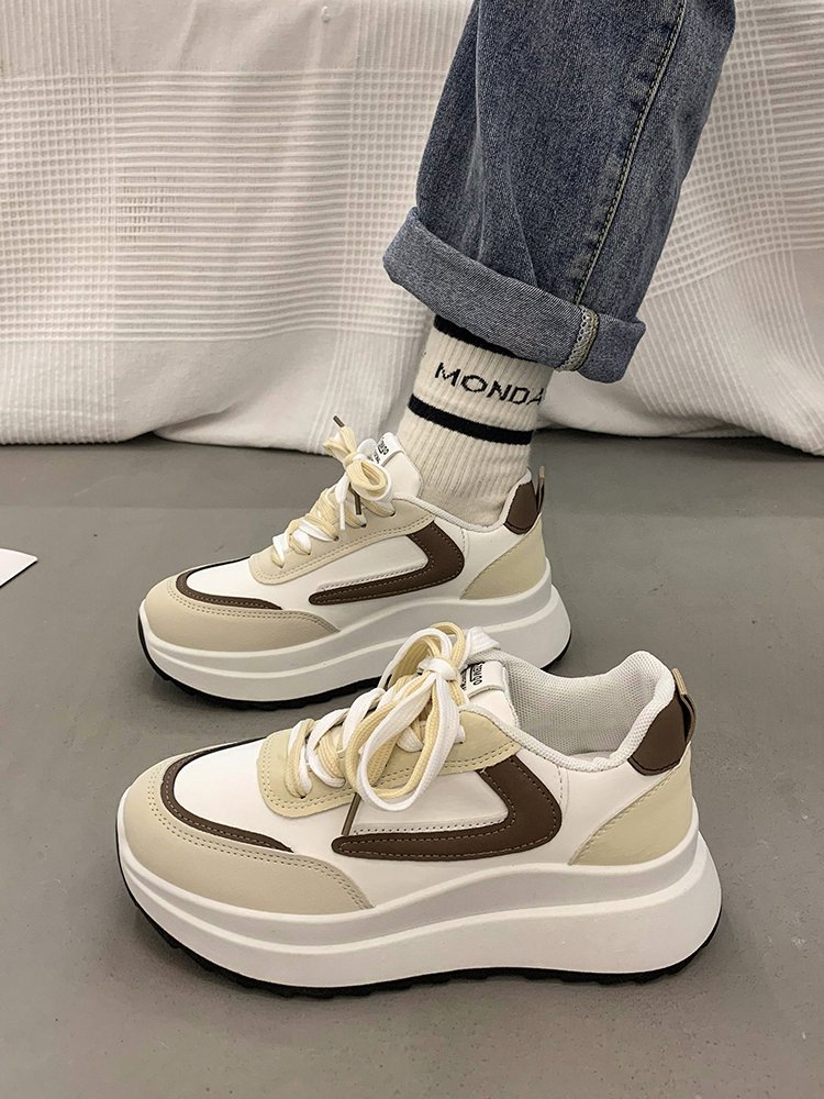 2024 spring-autumn new waffle shoes with a hundred pairs of white shoes and scrambling shoes