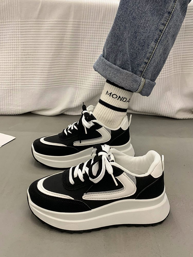2024 spring-autumn new waffle shoes with a hundred pairs of white shoes and scrambling shoes