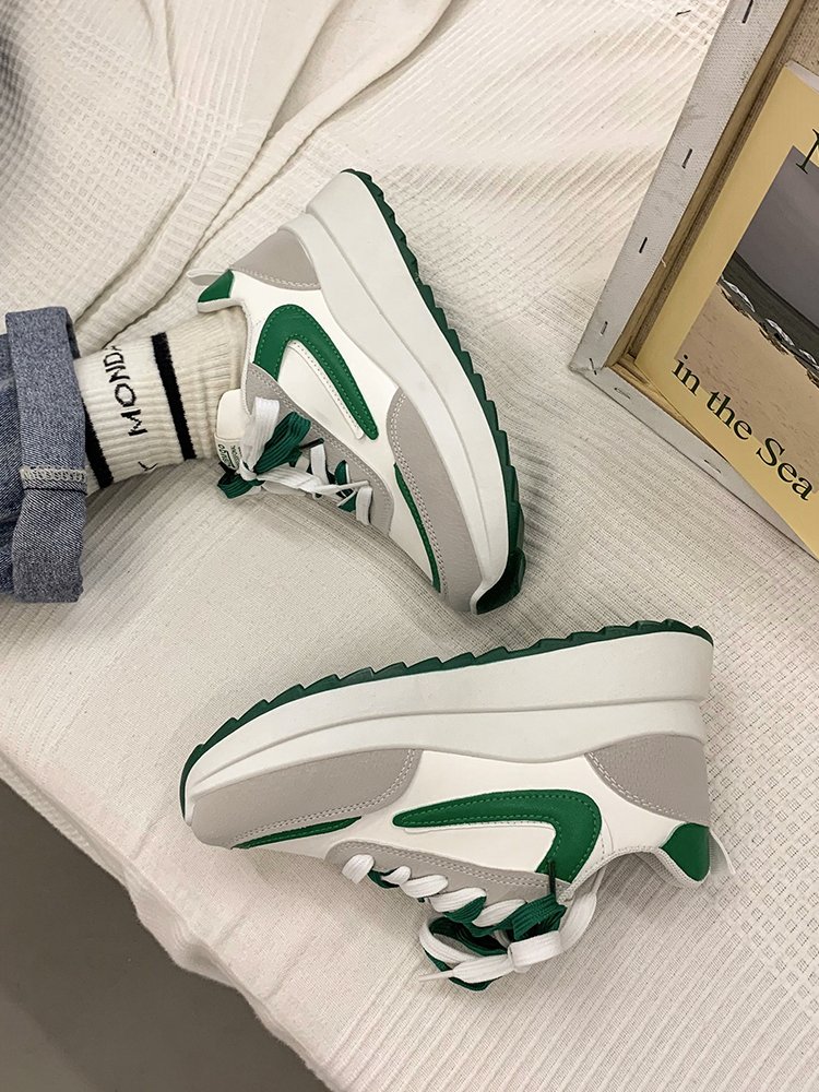 2024 spring-autumn new waffle shoes with a hundred pairs of white shoes and scrambling shoes