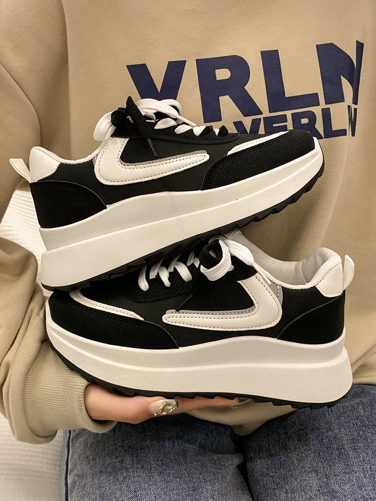 2024 spring-autumn new waffle shoes with a hundred pairs of white shoes and scrambling shoes