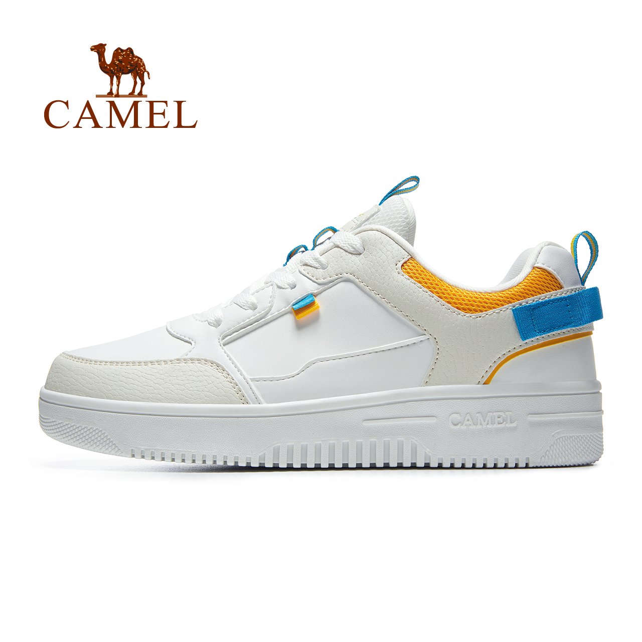 Camel sneakers, male and female white shoes, male and female, skate-resistant, air-retarded, leisure shoes