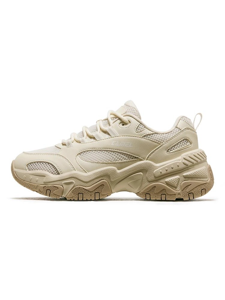 Starfleet Camel Shoeman 2024 New Air Net Recreational Shoes Men and Women Thicked Up Pop Shoes