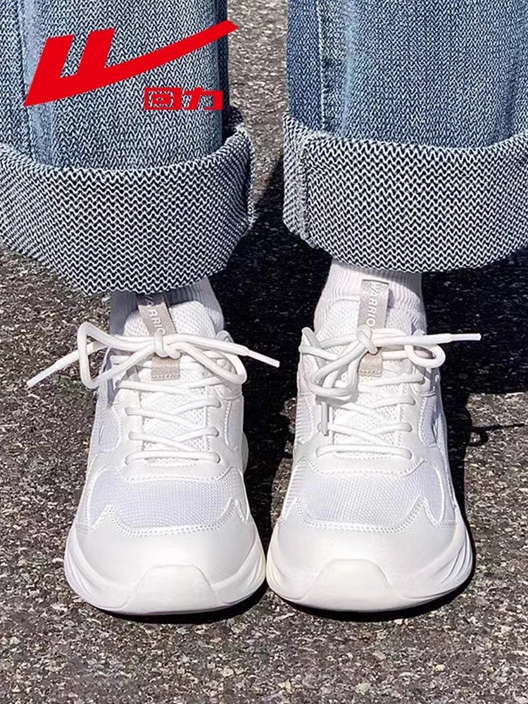 Autumn shoes, white sneakers, new net, soft-soft, soft-shoe-shoe-blowed, white-shoe-run shoes
