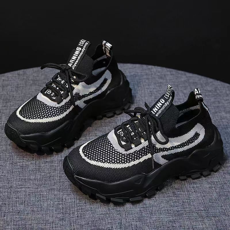 2024 Spring and Fall New Father Shoes and Girl's Shoes, air-neglected under the soft end, and sports shoes in the thick base of the canvas