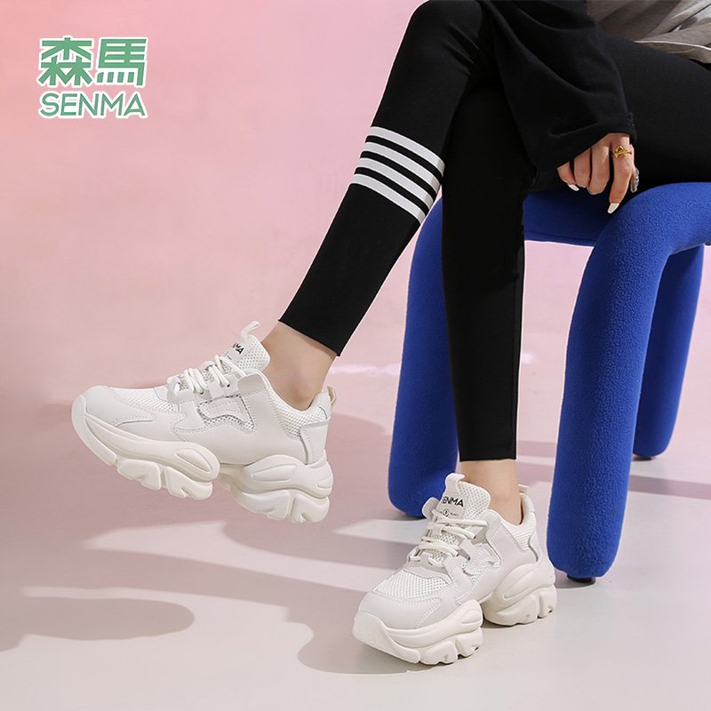 Samma's old white bear's shoe girl, 2024, a new web-enabled recreational shoe, aired up and small