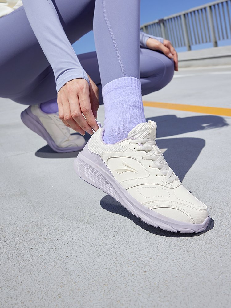 361 women's sneakers, 2024 new net-run shoes, light-skinned, soft-skinned shoes