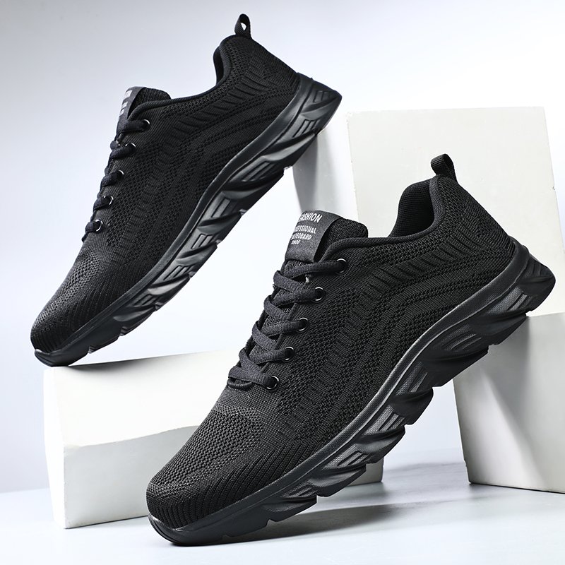 Angry Men's Shoes For the Summer Air, Black Work Lights the Net Soft Bottom Sports Shoe Men's Swimpers