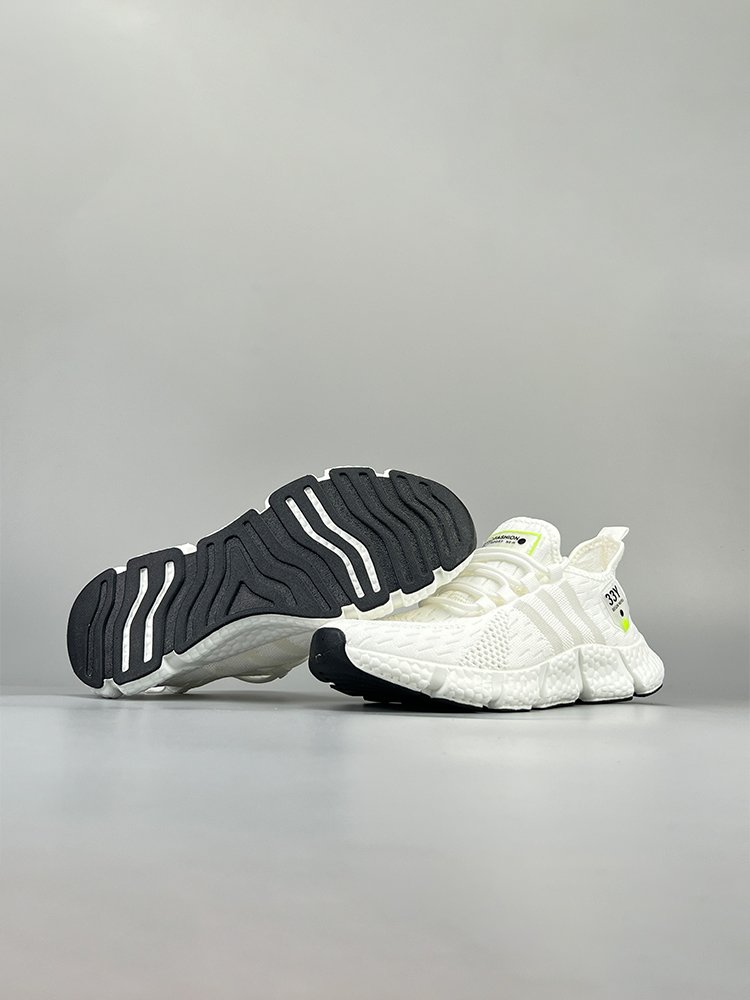 Light-quality foreign trade popcorn, men and women, air-receiving net shoes high and low-shocked jogging shoes