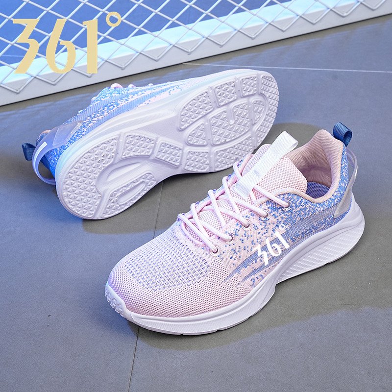 Autumn shoes for 361 girls, light-shoes for fashion students, web-weaved, air-scrambled, soft-scrambling shoes