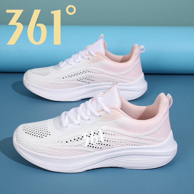 Autumn shoes for 361 girls, light-shoes for fashion students, web-weaved, air-scrambled, soft-scrambling shoes