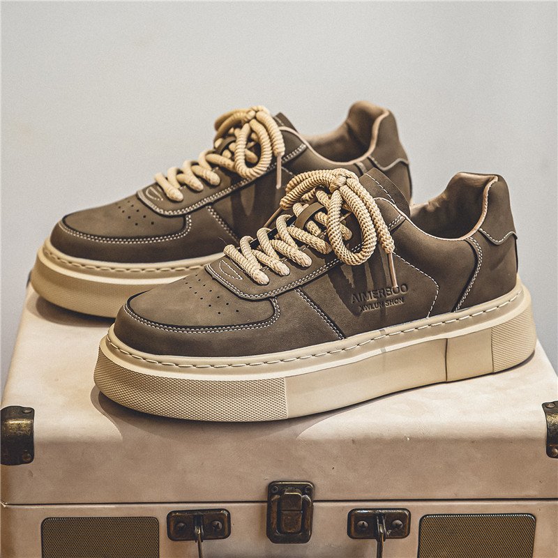 Men's shoes, spring and autumn retrospect, men's sports, men's leisure shoes, summer students' black thick, skating shoes