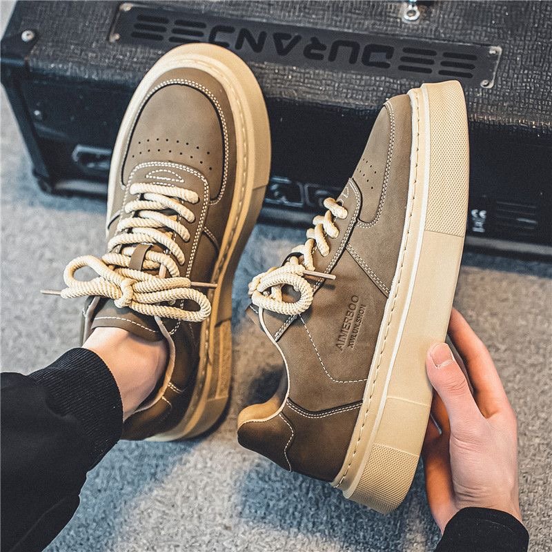 Men's shoes, spring and autumn retrospect, men's sports, men's leisure shoes, summer students' black thick, skating shoes