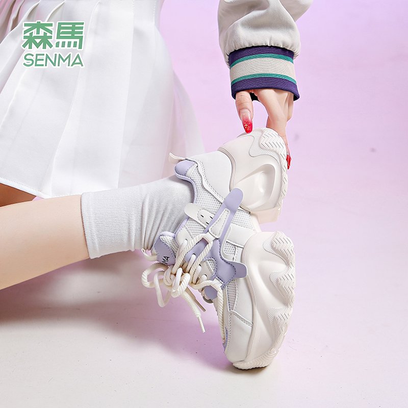 Samma's shoes are small and thick, old man's shoes 2024, fresh on a little net-covered muffin sneakers