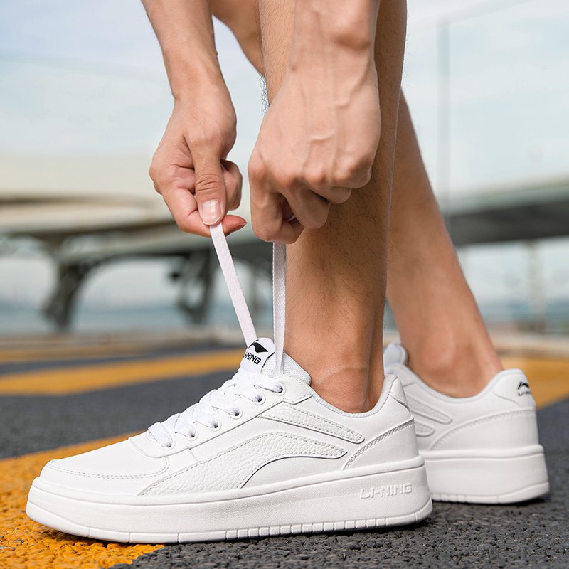 Lee Ning Men's Shoes Autumn New White Shoes Male Recreational Shoes Men's Shoes Air Force One