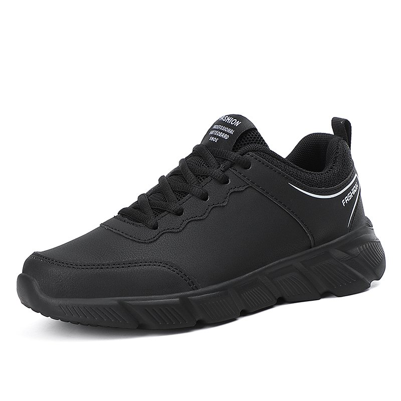 Zhu Jiu-hwan girls sports shoes, spring and autumn shoes, waterproof and light running shoes, black soft-floored girls