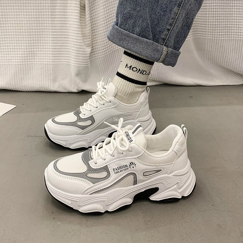 2023 Spring and Autumn Big Daddy's Shoes and Girl's Autumn and Winter's 2024 New Flying Street Recreational Shoes