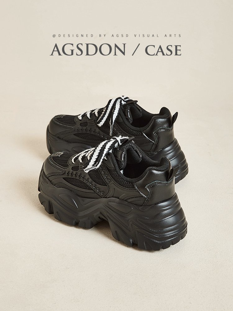 Old man's shoes and girls' shoes, 2024 new spring and autumn winters, with a thicker bottom and a big size of a little white-blowing sports shoes