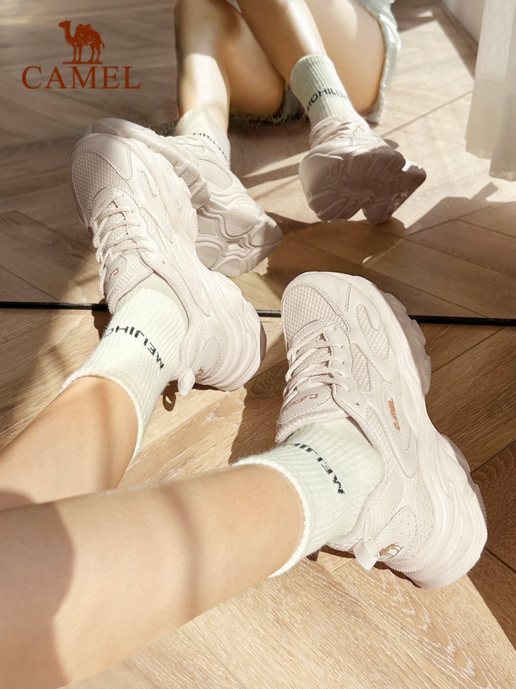 Camel sneakers, 2024 springs of fresh summer