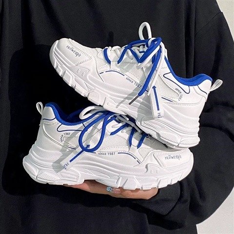 old man's shoes and shoes, 2024 spring and fall junior high school students' fashion-recreational little white shoes are thick and thick