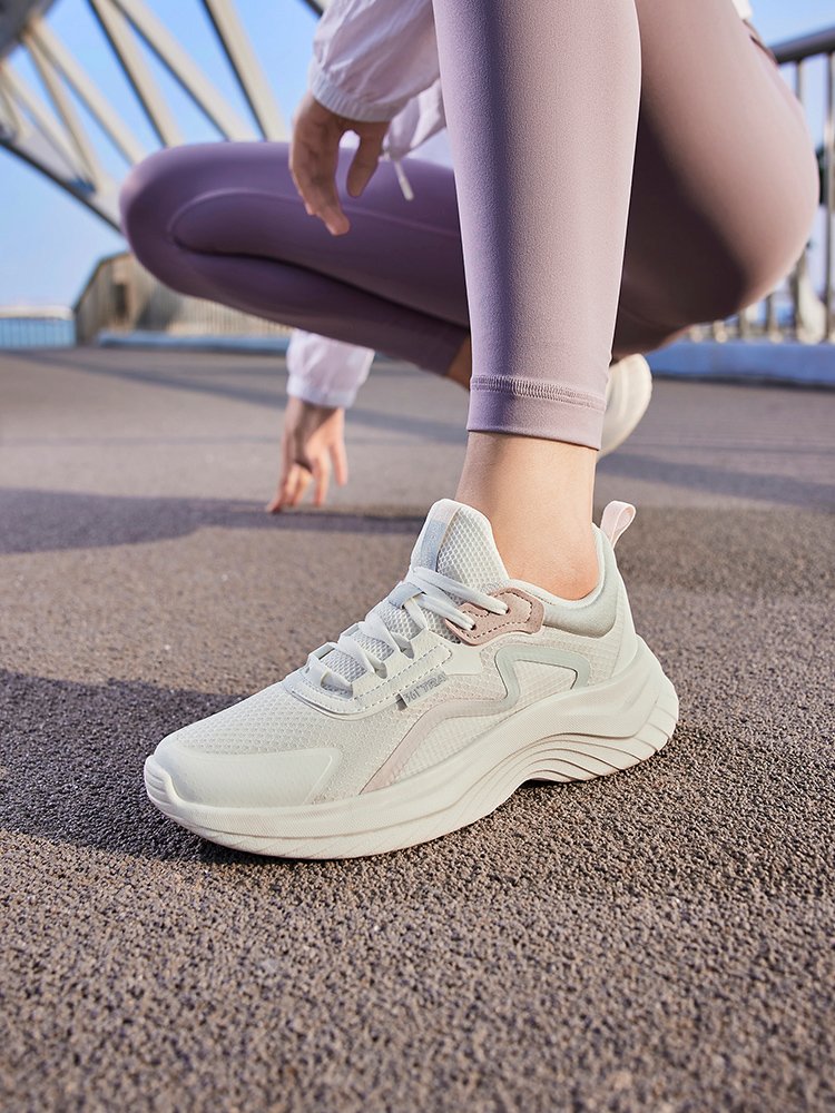 361 women's sneakers, 2024, light-skin-skin, net-shoe, soft-shoe jumper