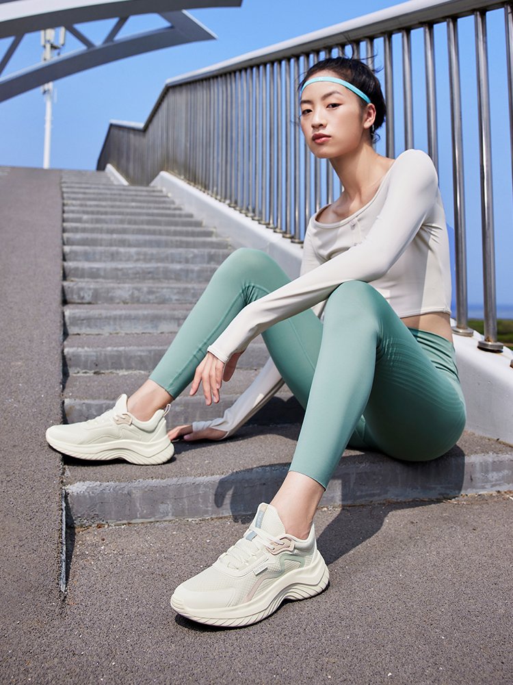 361 women's sneakers, 2024, light-skin-skin, net-shoe, soft-shoe jumper