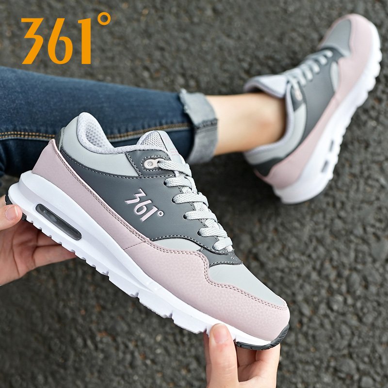 361 female shoe-paste sports shoes, 2024 spring, fall, light-shocked net skin-skind recreational running shoes