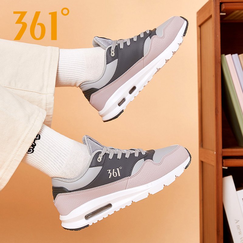 361 female shoe-paste sports shoes, 2024 spring, fall, light-shocked net skin-skind recreational running shoes