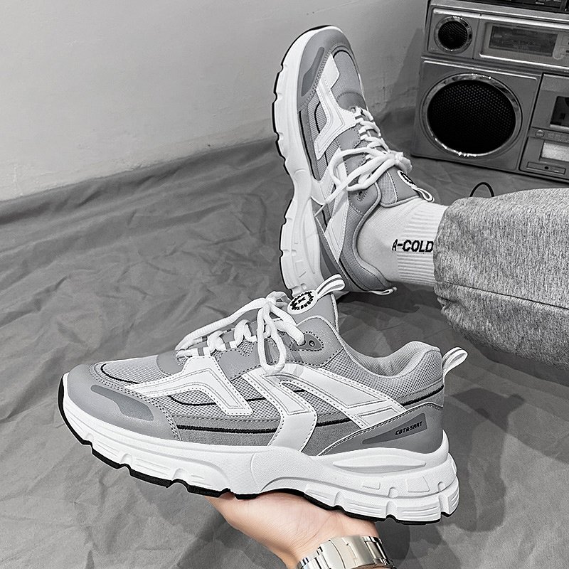 Summer Men's Shoes, 2024, New Air Net Students' Recreational Run by Young Fathers