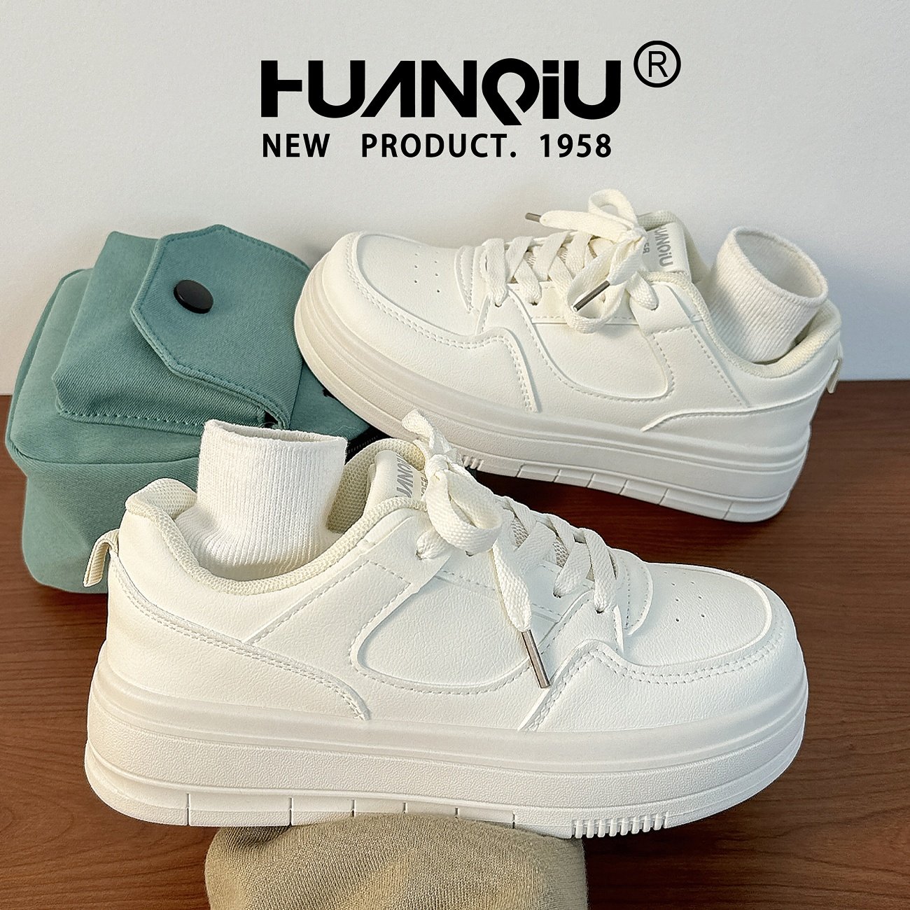 "The White Shoes Girl of the World's 2024 Spring-Autumn New Recreational Sport"