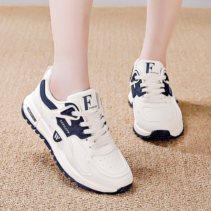 Real leather sneakers, 2024 Spring-Autumn, fresh-in-a-long