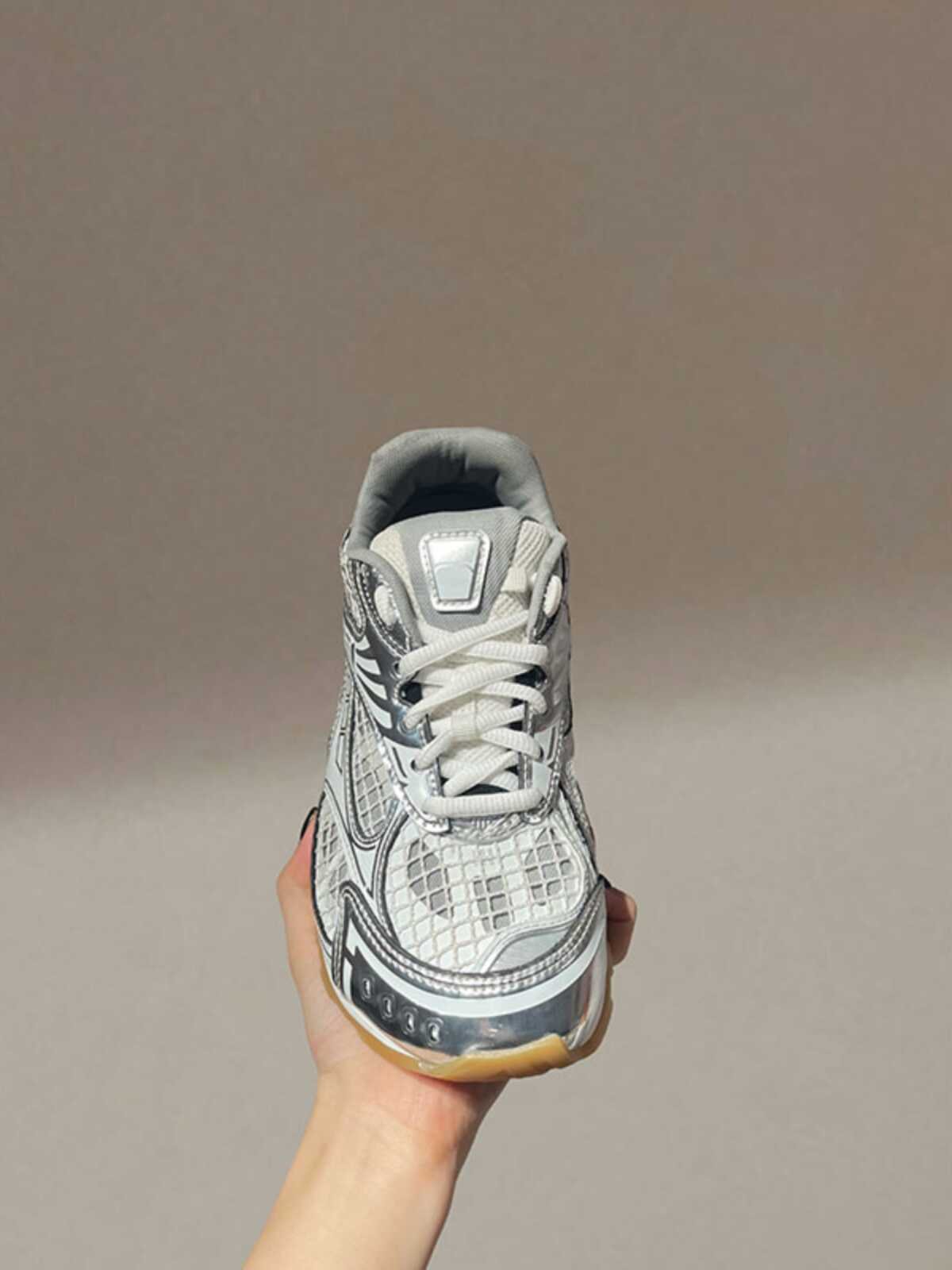 Wang's one-and-a-half silver sneakers