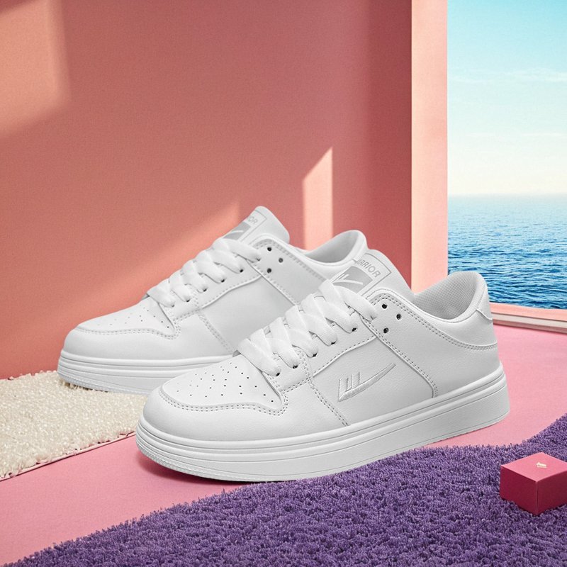 Backshoes, white-shoes, 2024 new high-shoes