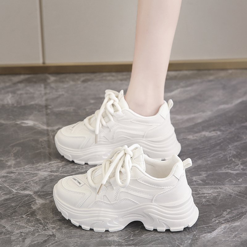 Old man's shoes and girls' 2024 new Autumn sports, white and light for kids